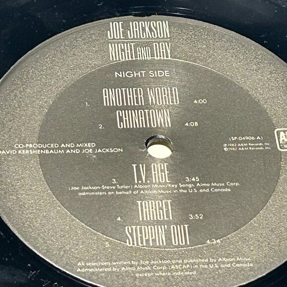 Joe Jackson Night and Day Vinyl Record - Picture 6 of 6